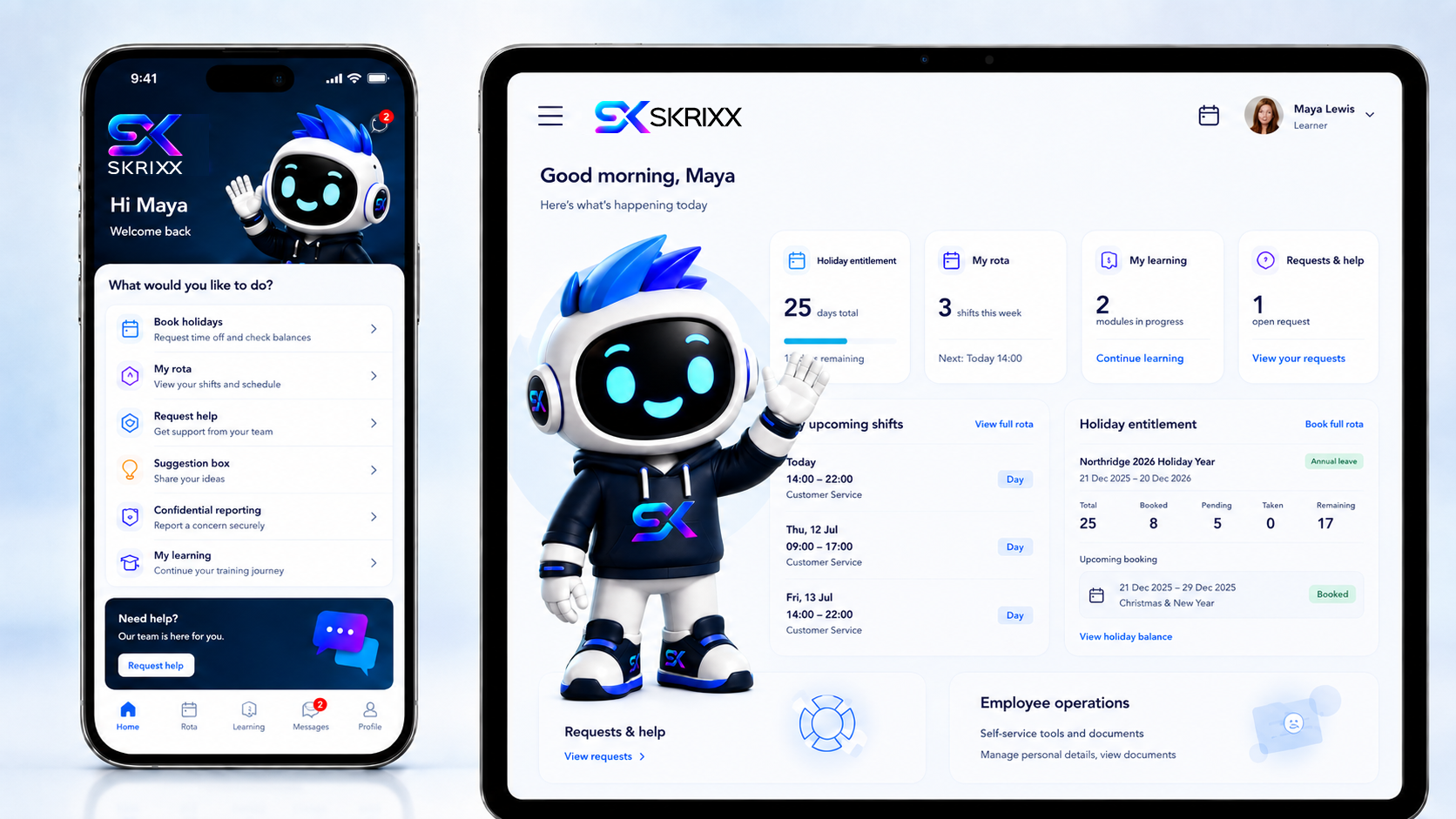 Employee Self-Service in SKRIXX